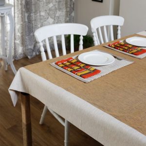 Textura Cotton Table Cloth Periscope Grey 60″ x 60″