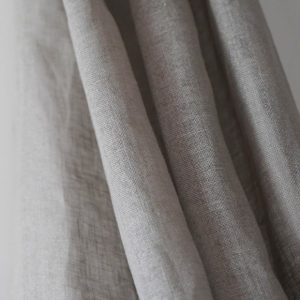 Vapor Grey Linen Sheer Curtain Fabric